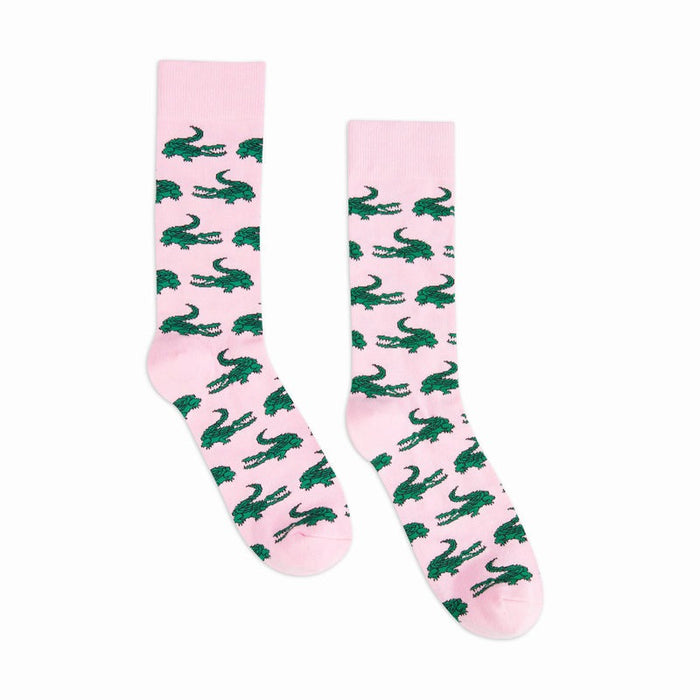 Louisiana Bonfolk Woven Gator Socks - Pink