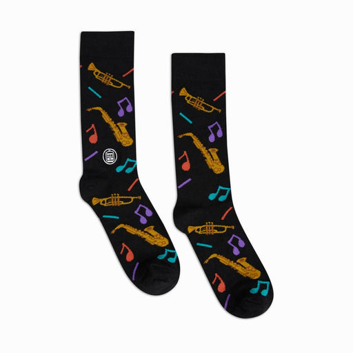 Louisiana Bonfolk Woven Jazz Socks - Black