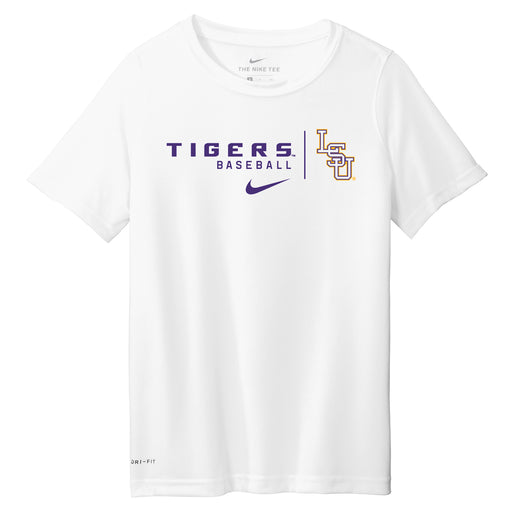 LSU Tigers Nike Legend Dri-Fit Baseball Locker Room Youth T-Shirt - White