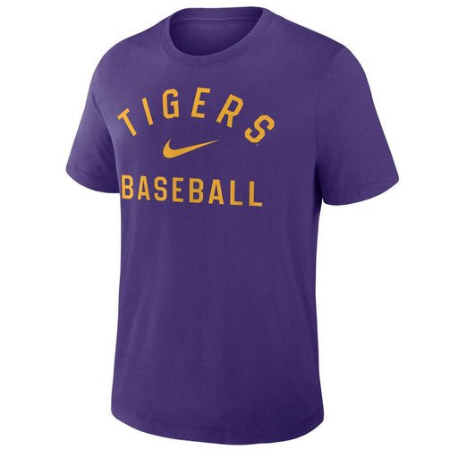Nike LSU Tigers Baseball Dugout Early Workout Tri-blend T-Shirt - Purple