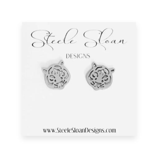Steele Sloan Design Tiger Stud Earrings - Silver
