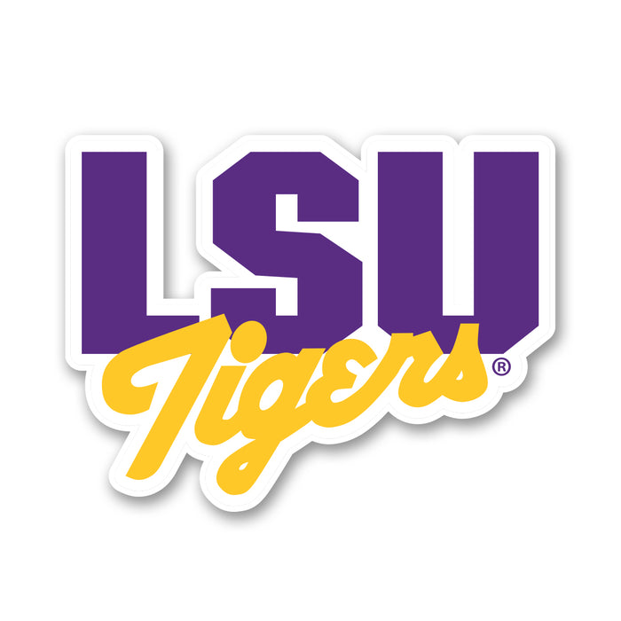 Lsu Lettering Vertical B&B Dry Goods LSU Tigers The Archives Vault Script Premium Vinyl Decal ...