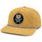 Bengals & Bandits Black & Gold Round Patch Flat Brim Perforated 5 Panel Rope Hat - Straw / Silver Rope