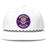 Bengals & Bandits Est Patch Perforated Structured Flat Brim 5 Panel Rope Hat - White / Black & White Rope