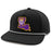 Bengals & Bandits LA Patch Perforated Structured Flat Brim 5 Panel Rope Hat - Black / Black & White Rope