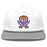 Bengals & Bandits Logo Patch Perforated Structured Two-Tone Flat Brim 5 Panel Rope Hat - White / Grey