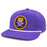 Bengals & Bandits Purple & Gold Round Patch Flat Brim Perforated 5 Panel Rope Hat - Purple / White Rope