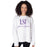 LSU Tigers Chica-d Stack Classic Over Script Tunic Sunset Pullover Fleece Crewneck - White