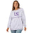 LSU Tigers Chica-d Stack Classic Over Script Warm Up Crew Sweater Sweatshirt - Grape