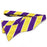 B&B Dry Goods Freshman Rep Stripe Hand Tied Bow Tie - Purple / Gold