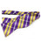 B&B Dry Goods Southern Plaid Woven Hand Tied Bow Tie - Purple / Gold