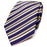 B&B Dry Goods Thin Stripe Woven Necktie - Purple / Gold