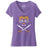 Bengals & Bandits Women's Tri-Color Logo V-Neck T-Shirt - Purple