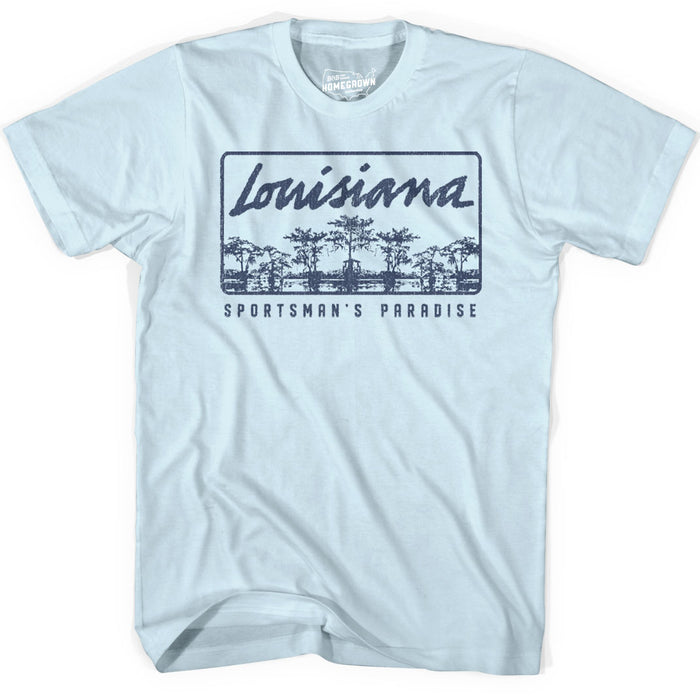 B&B Dry Goods Homegrown Louisiana Script Sportsman's Paradise T-Shirt —  Bengals & Bandits