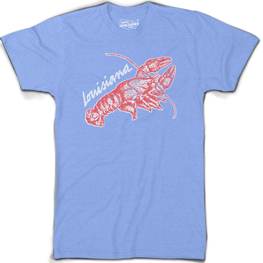 B&B Dry Goods Homegrown Louisiana Crawfish T-Shirt - Columbia Blue