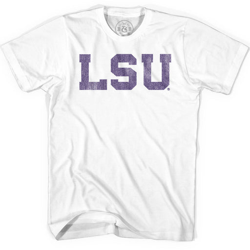 B&B Dry Goods LSU Tigers Athletic Block T-Shirt - White