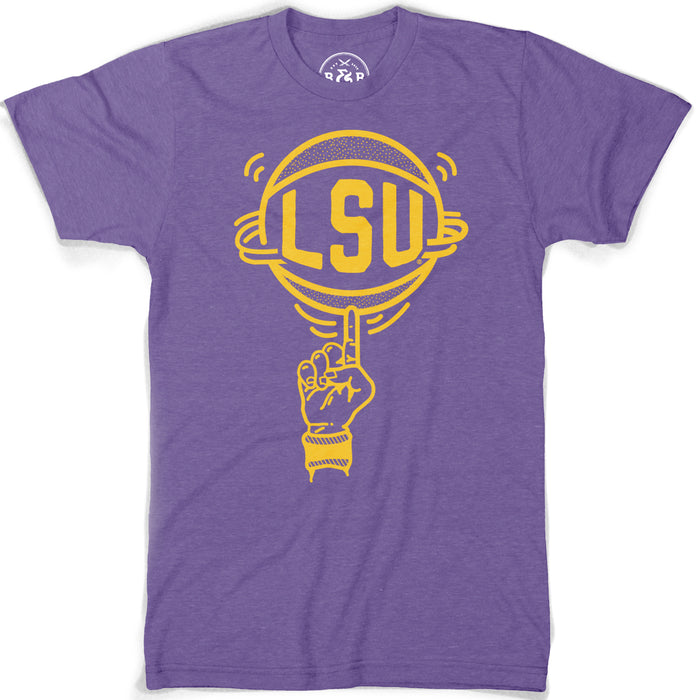 B&B Dry Goods LSU Tigers Basketball 'The Pistol' Tri-Blend T-Shirt - Purple