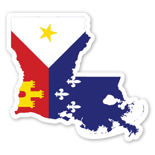 B&B Dry Goods Homegrown Acadiana Outline Decal