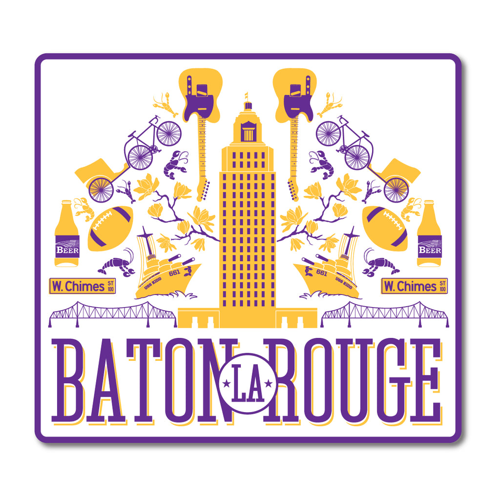 B&B Dry Goods Homegrown Baton Rouge Kaleidoscope Decal — Bengals & Bandits
