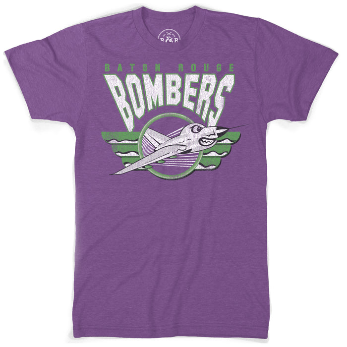 B&B Dry Goods Homegrown Louisiana Baton Rouge Bombers T-Shirt - Purple