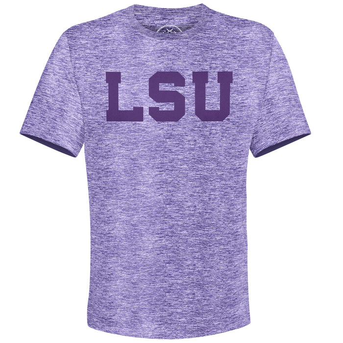 B&B Dry Goods LSU Tigers Athletic Block Performance T-Shirt - Electric Purple