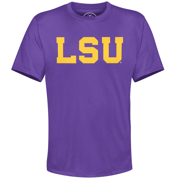 B&B Dry Goods LSU Tigers Athletic Block Performance T-Shirt - Purple