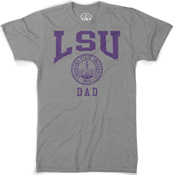 B&B Dry Goods LSU Tigers Dad Seal T-Shirt - Grey