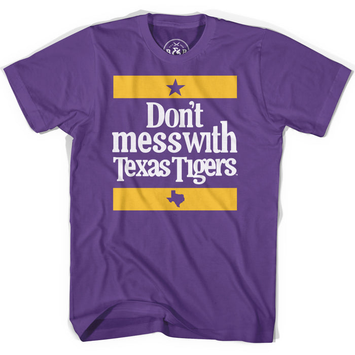 B&B Dry Goods LSU Tigers Don't Mess With Texas Tigers T-Shirt - Purple