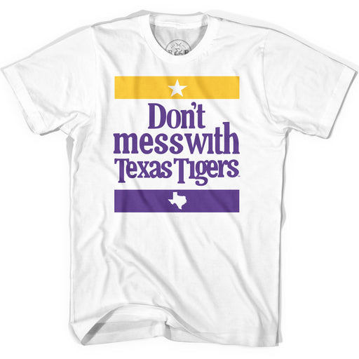 B&B Dry Goods LSU Tigers Don't Mess With Texas Tigers T-Shirt - White