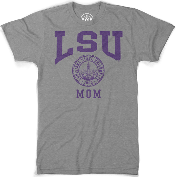B&B Dry Goods LSU Tigers Mom Seal T-Shirt - Grey