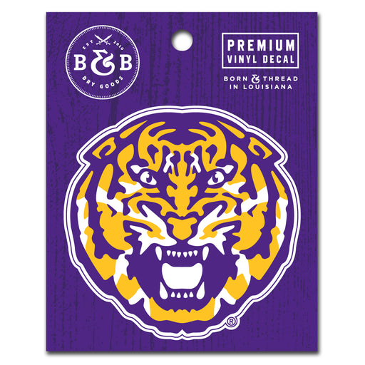 B&B Dry Goods LSU Tiger Head Premium Vinyl Decal