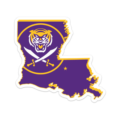 Bengals & Bandits Louisiana Outline Die Cut Decal
