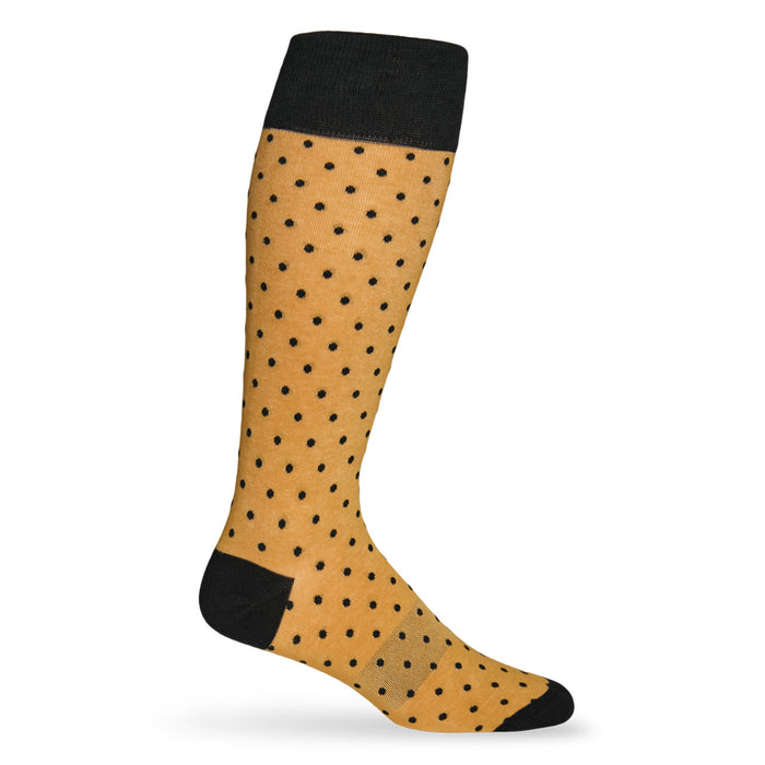 New Orleans Saints Dead Soxy Dots Dress Socks - Gold