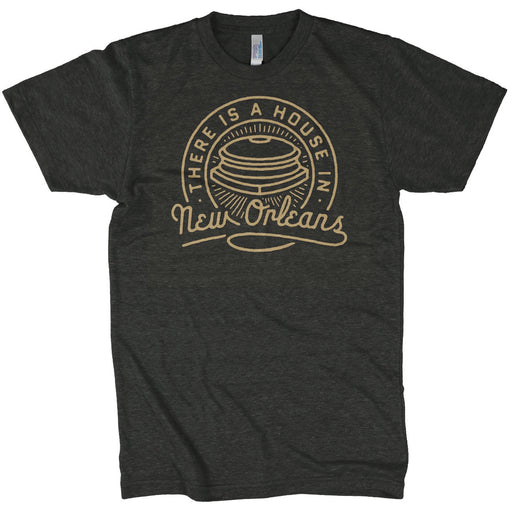Dirty Coast Saints There Is A House In NOLA Black & Gold Tri-Blend T-Shirt - Black