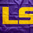 LSU Tigers Deluxe Embroidered Sewn Applique 3' x 5' Flag - Purple