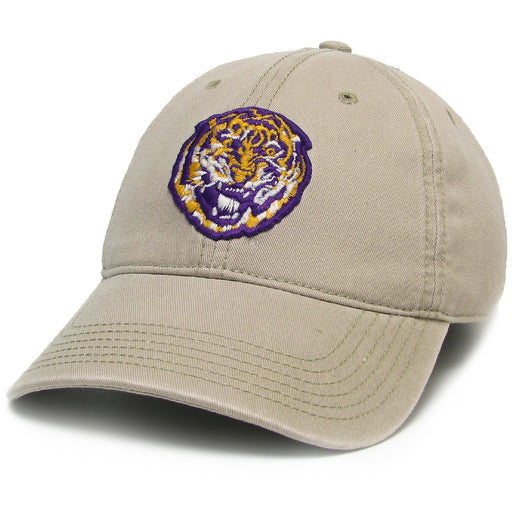 LSU Tigers Legacy Round Vault Relaxed Twill Hat - Khaki