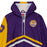 LSU Tigers Mitchell & Ness Round Vault Undeniable Premium Full-Zip Windbreaker Jacket - Purple