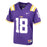 LSU Tigers Nike #18 Toddler/ Kids / Youth Team Replica Football Jersey – Purple