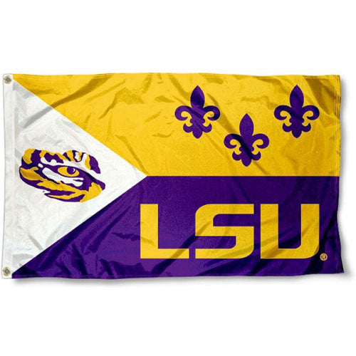 LSU Tigers Printed 3' x 5' Acadiana Style Flag - Purple