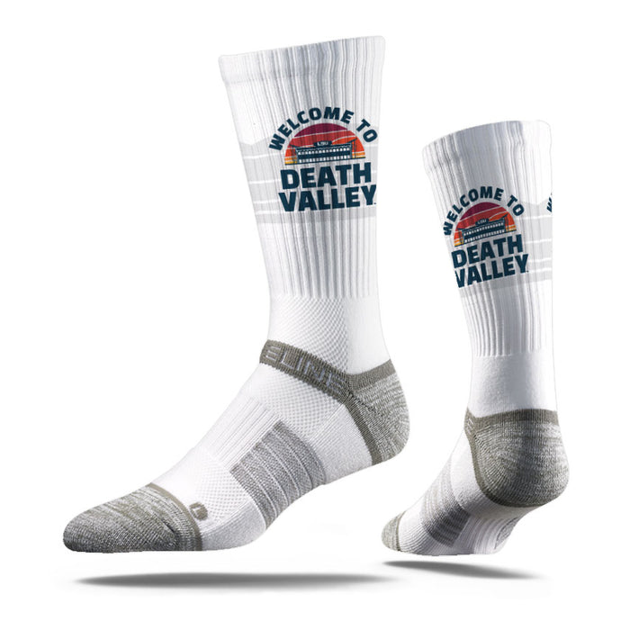 LSU Tigers Strideline Death Valley Sunset Performance Crew Socks - White