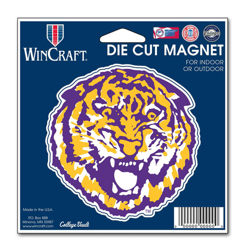 LSU Tigers Round Vault Die Cut Magnet