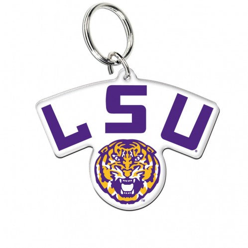 LSU Tigers Acrylic Helmet Arch Vault Key Ring