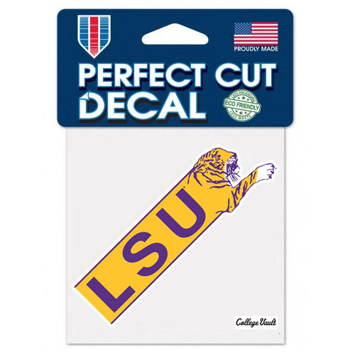 LSU Tigers Retro Vault #21 Tiger 4"x4" Perfect Cut Decal