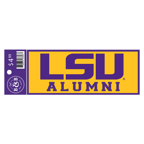 LSU Tigers Alumni Sticker Decal - 6" x 2.25"