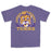 LSU Tigers Beanie Mike Circle Arc Garment Dyed T-Shirt - Grape