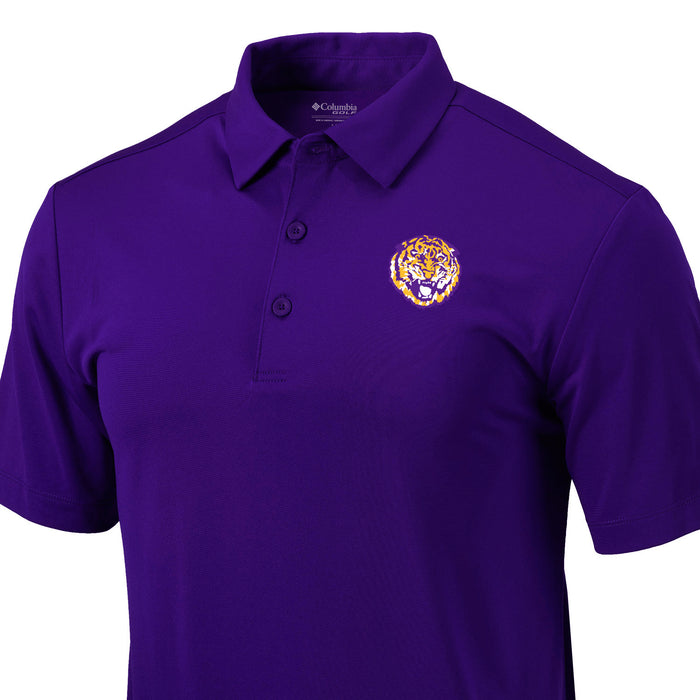LSU Tigers Columbia Sportswear Round Vault Drive Polo - Purple