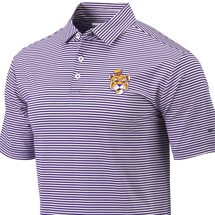 LSU Tigers Columbia Beanie Mike Club Invite Polo - Purple