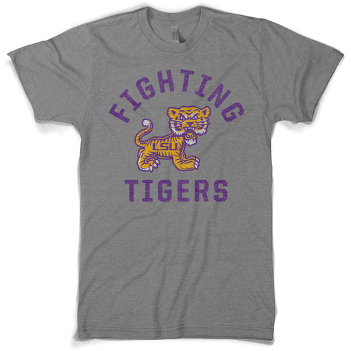 LSU Tigers Highland & State Mini Fighting Tigers Tri-Blend T-Shirt - Grey