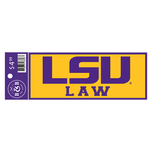 LSU Tigers Law Sticker Decal - 6" x 2.25"