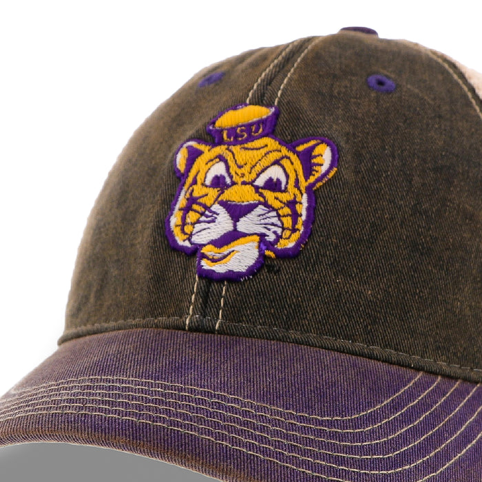 LSU Tigers Legacy Beanie Mike OFA Trucker Hat - Black / Purple